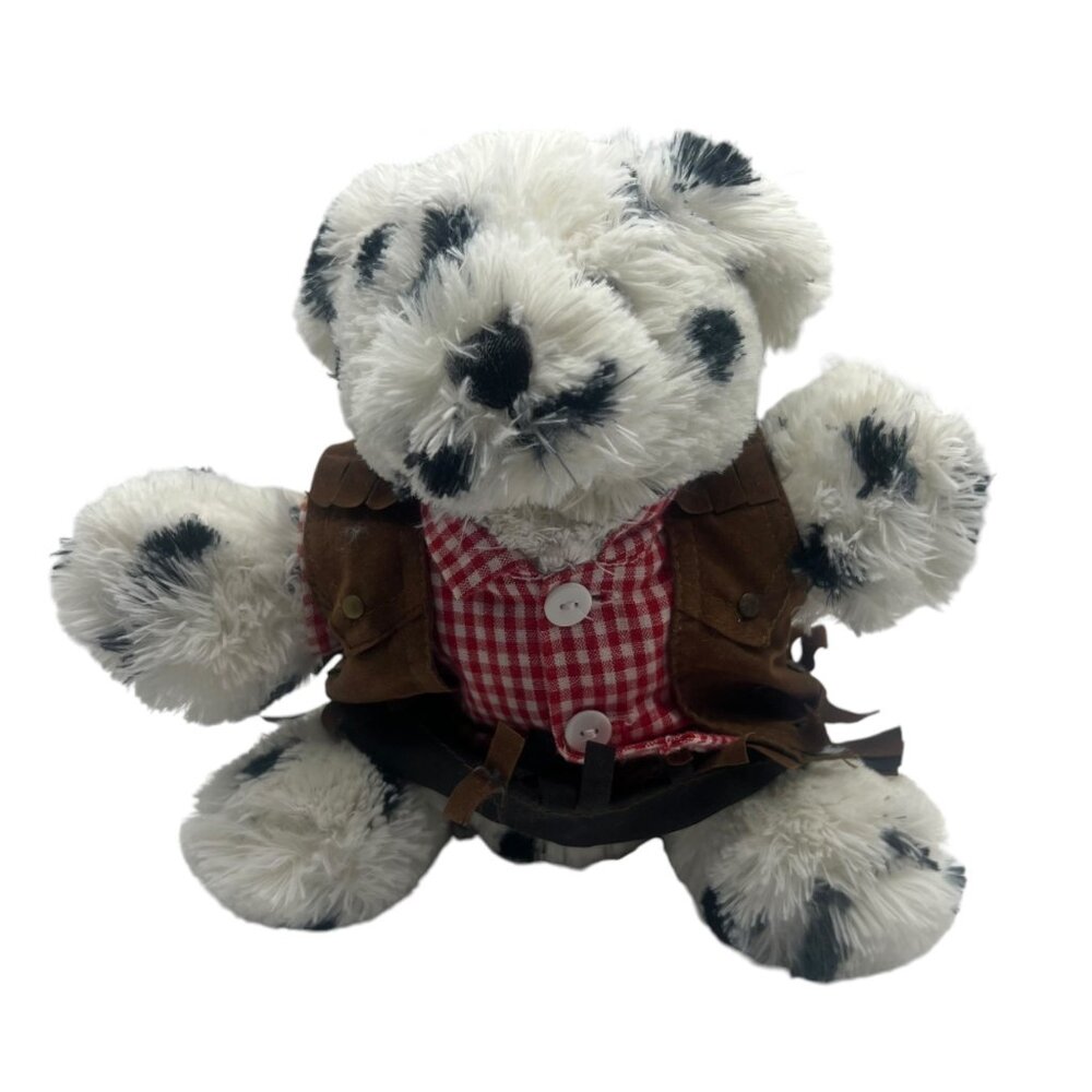 Vtg 2001 Bear Factory Plush Dalmatian Dog Stuffed Animal Western‎ Cowboy Outfit
